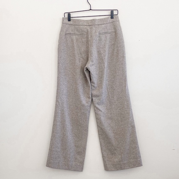 Sézane Francesca Trousers Chevron Ecru Taupe 8 (FR 40) - Picture 8 of 11